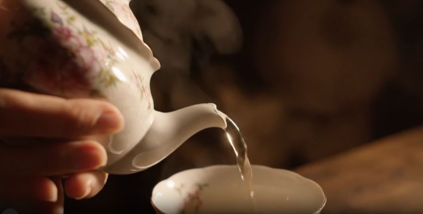 Generated first frame for ASMR tea pouring